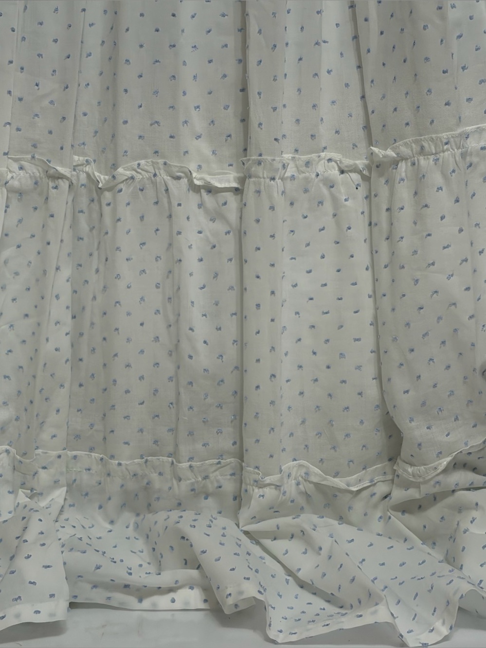 Hill House Napi White Dress With Blue Swiss Dots Women Medium - Picture 5 of 9